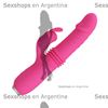 Vibrador con movimiento y estimulador de clitoris y varias velocidades USB